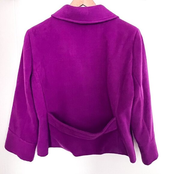 Laura Ashley Fuchsia Pea coat with pockets Size Extra Large XL - Picture 2 of 7